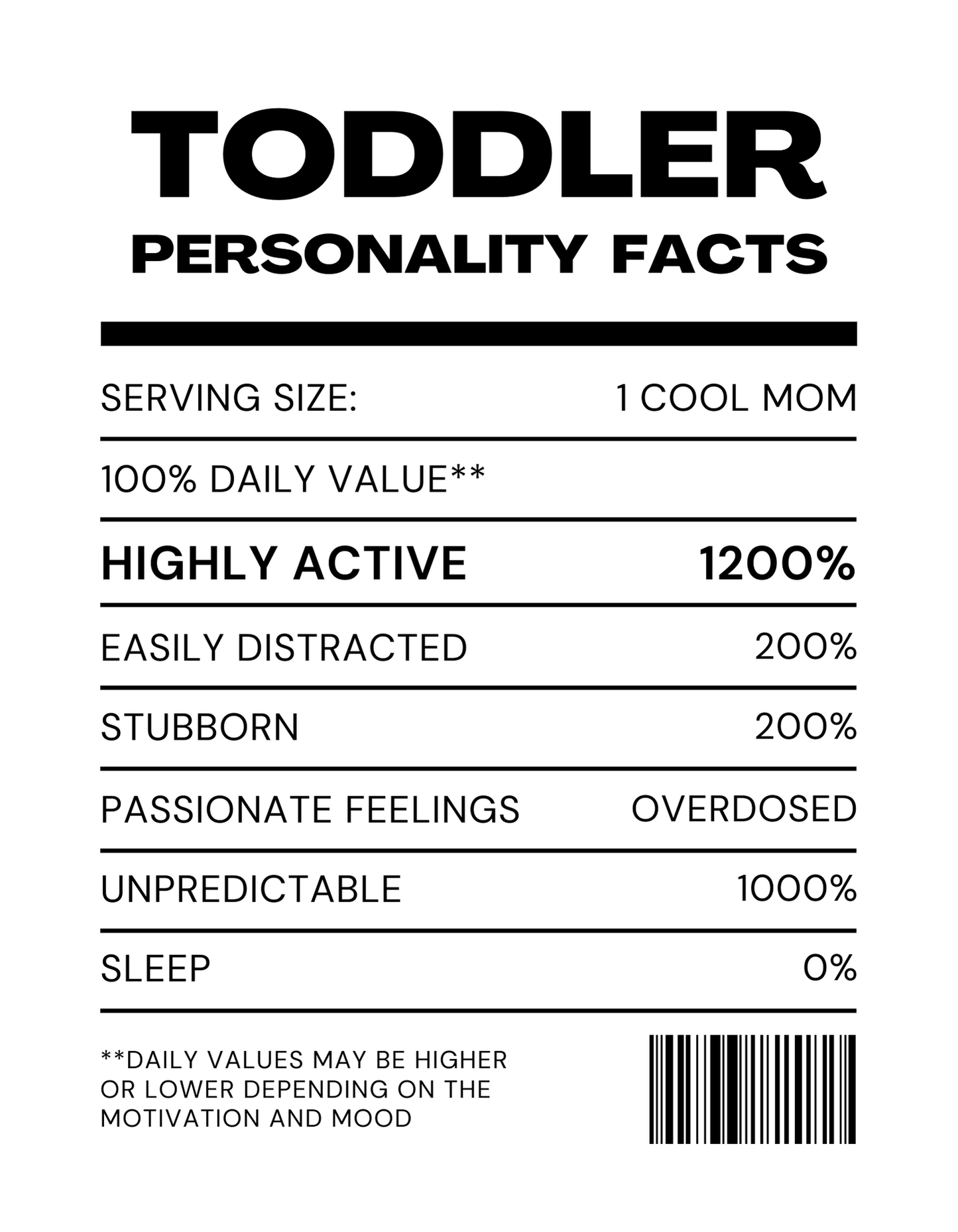 Toddler personality fact T-shirt